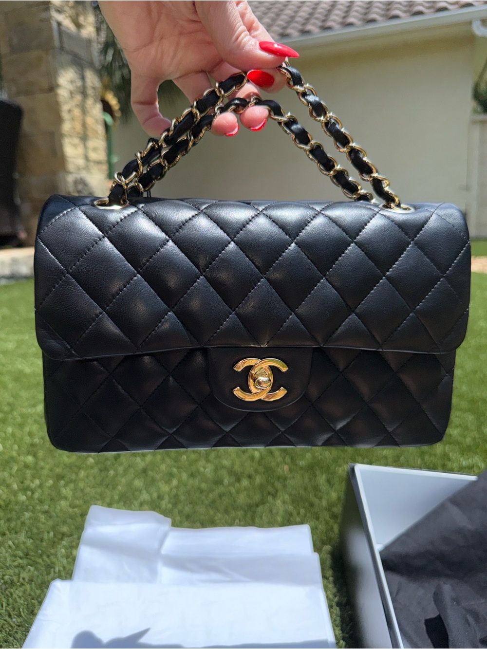 Chanel Vintage Black Quilted Lambskin Double Flap Bag S10 (2005-2006) - Picture 7 of 14